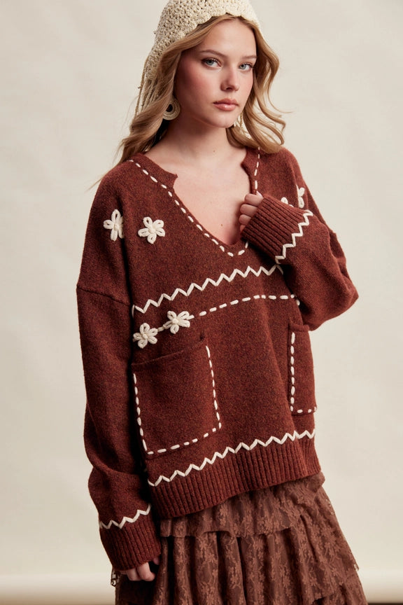 Ivory Thread Maple Knit Sweater