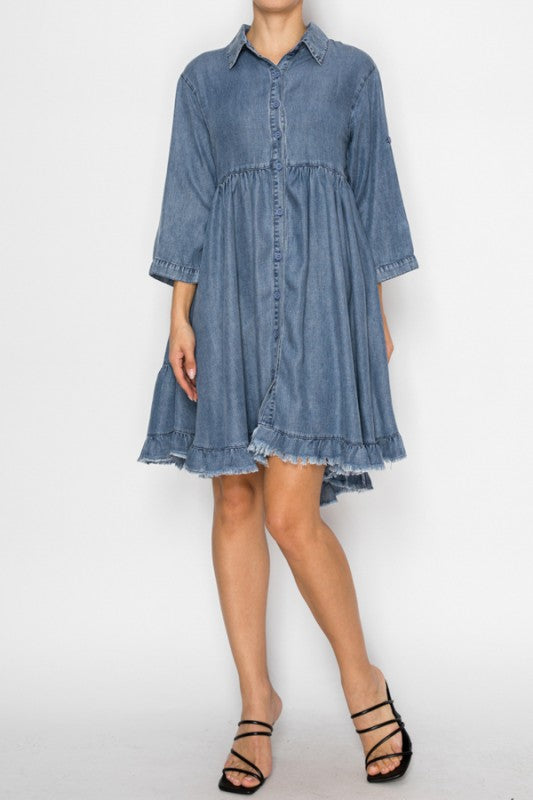 Easy Going Chambray Dress