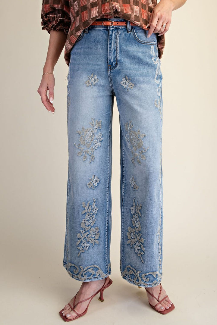 Lattice Stitch Jeans