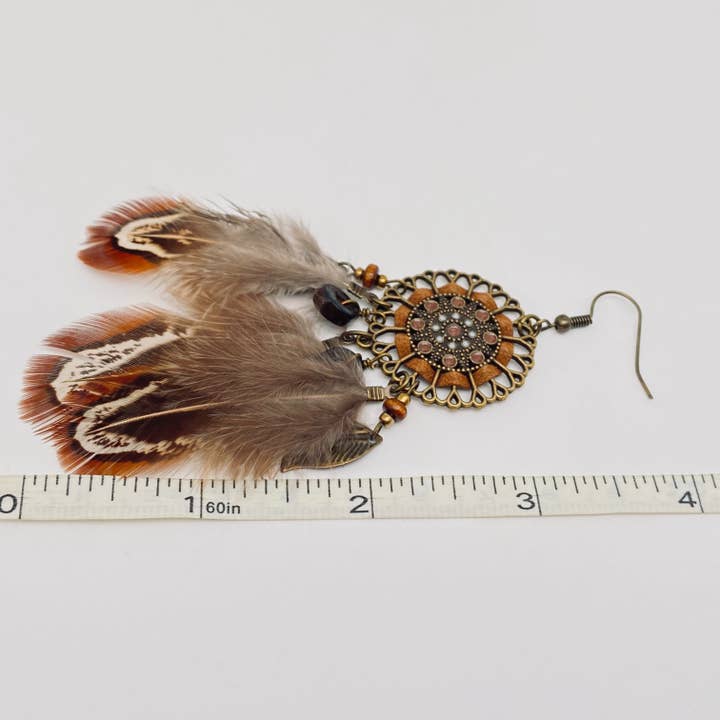 Dreamcatcher Feather Earrings