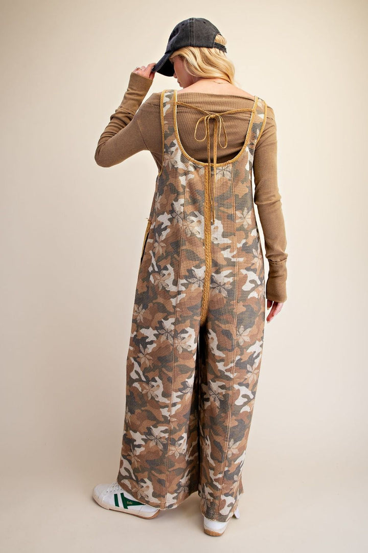 Hide And Chic Flower Camo Overalls
