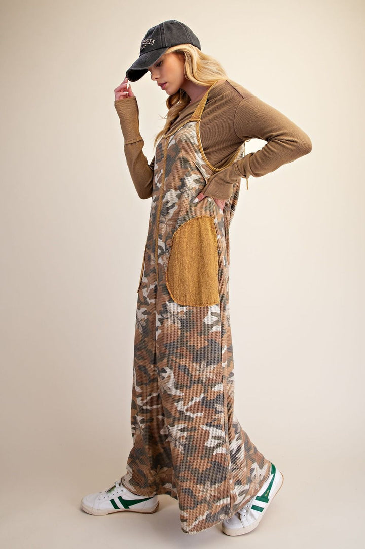Hide And Chic Flower Camo Overalls