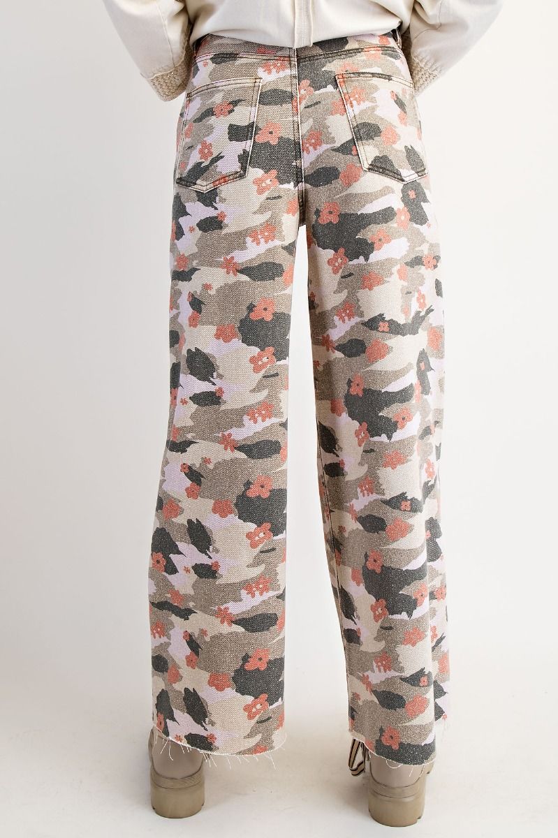 Wildflower Camo Wide Leg Pants