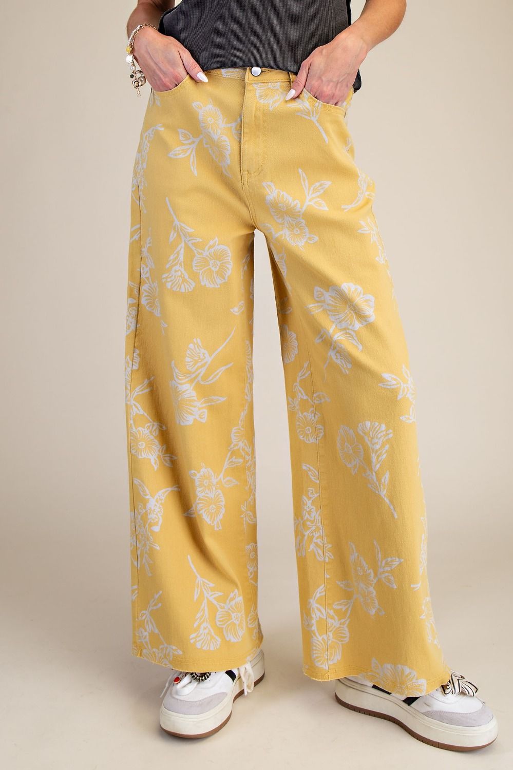 Golden Blossom Jeans