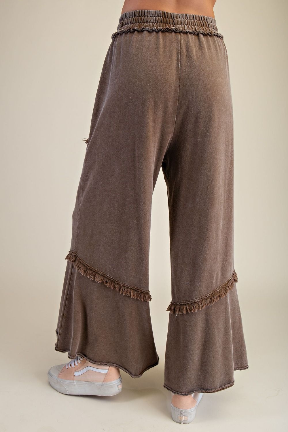 Raw Edge Espresso Cotton Pants