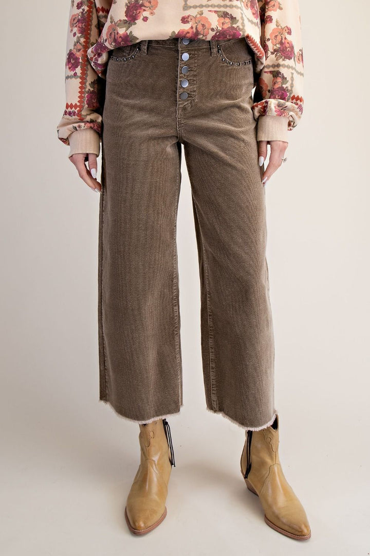 Rustic Stone Corduroy Pants