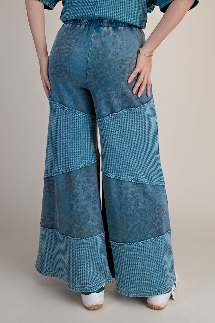 Teal Dream Waffle Pants