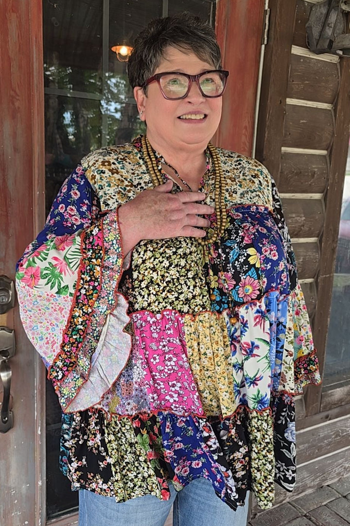 Prairie View Blush Patchwork Tunic