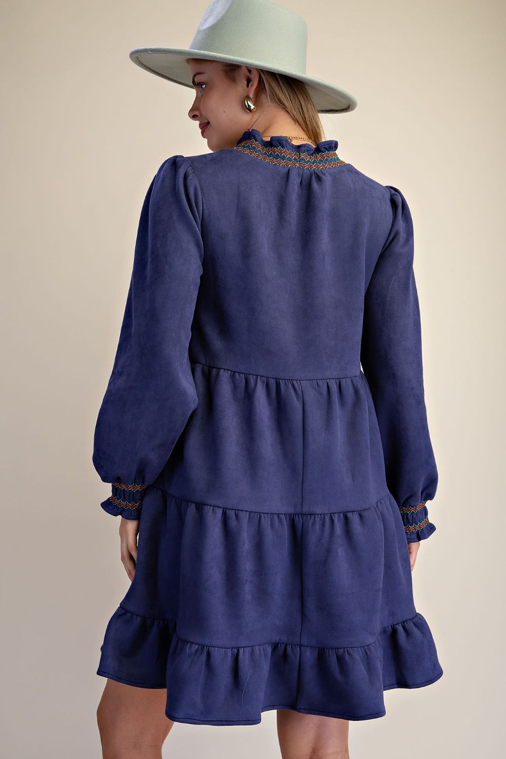 Folk Song Suede Dress
