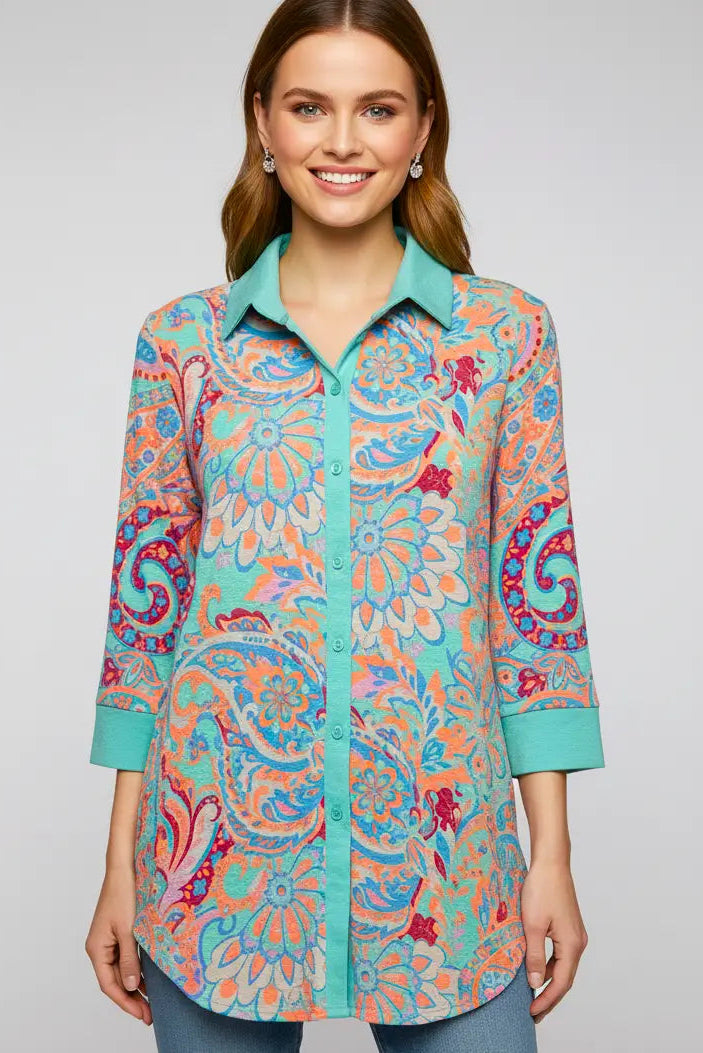 Vivid Vibes Paisley Top