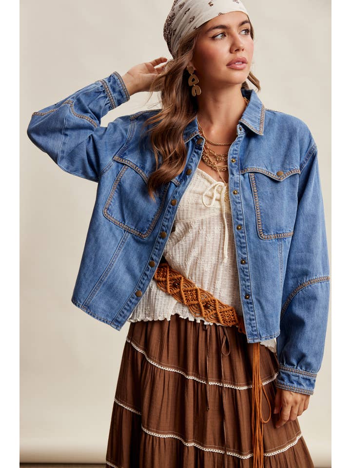 Dusty Trails Denim Shacket