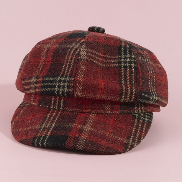 Tartan Plaid Newsboy Hat