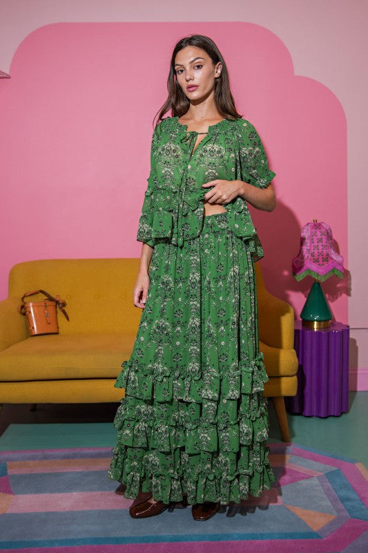 Enchanted Garden Ruffle Skirt