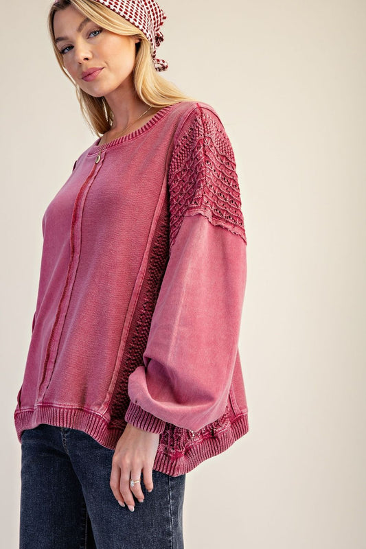 Raspberry Romance Sweater