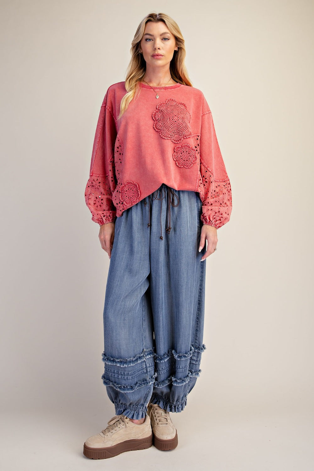 Vintage Eyelet Cherry Blouse