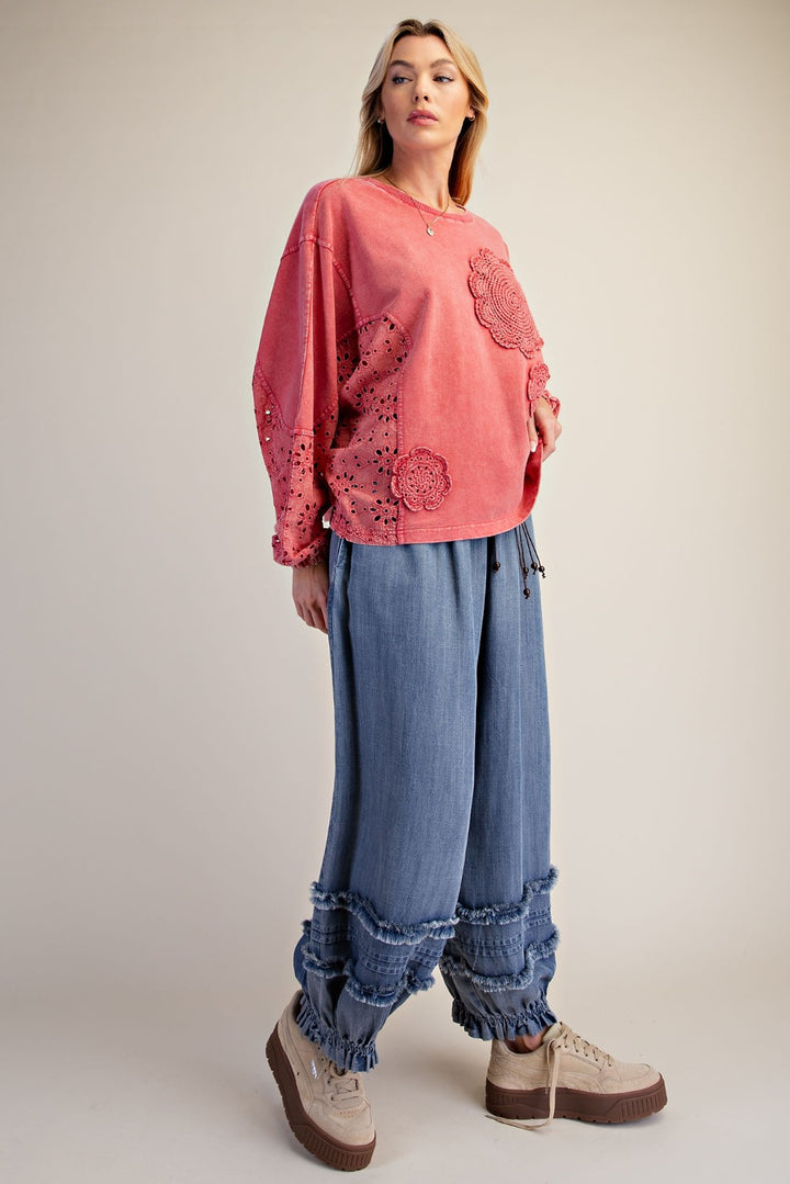 Vintage Eyelet Cherry Blouse
