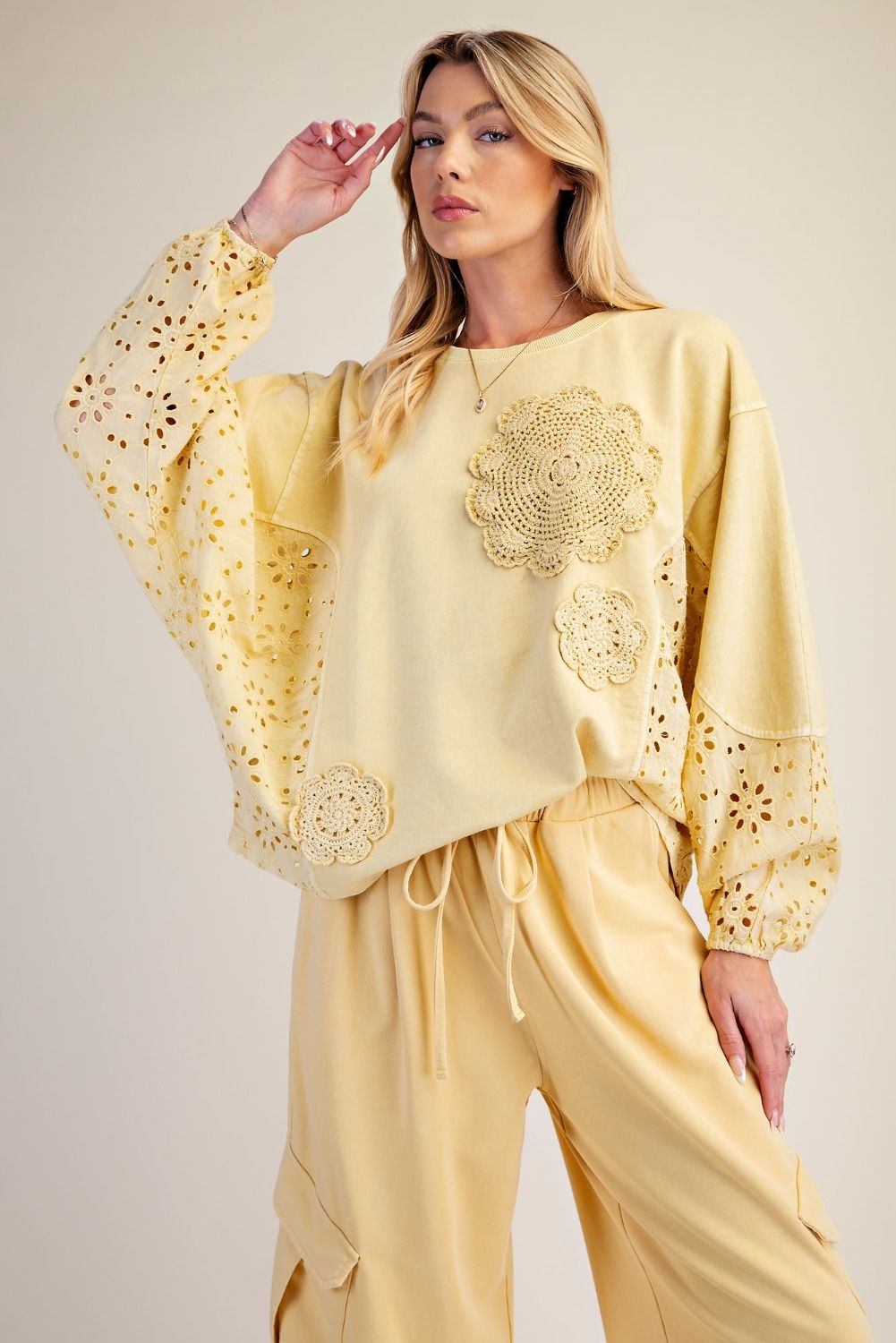 Vintage Eyelet Butter Blouse