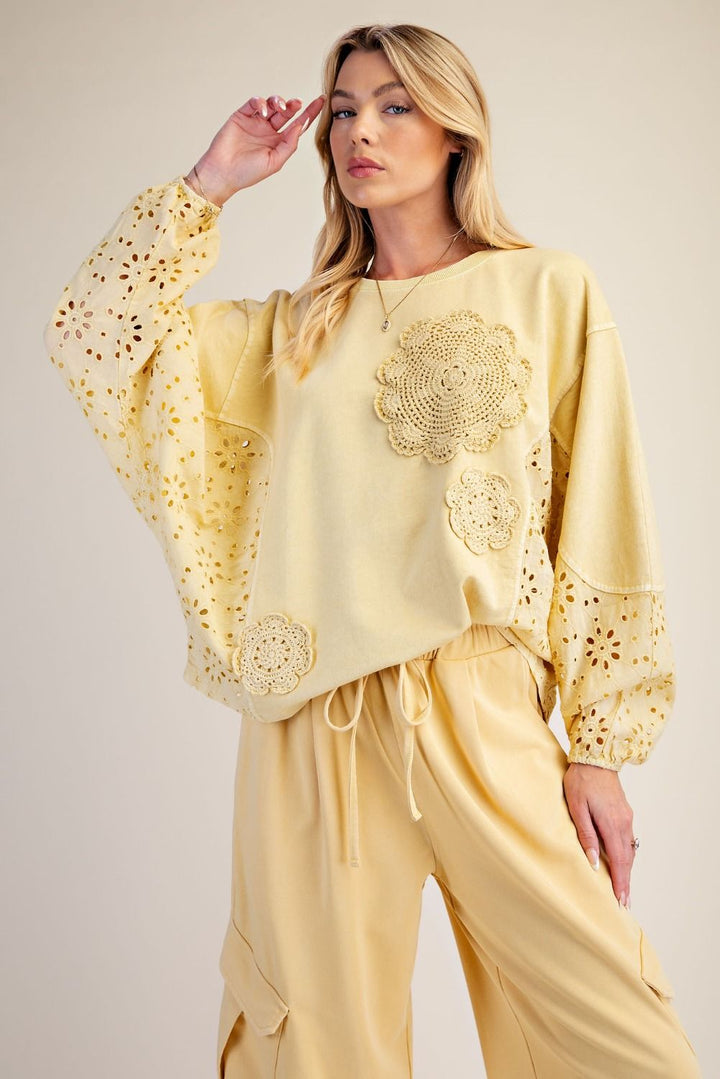Vintage Eyelet Butter Blouse