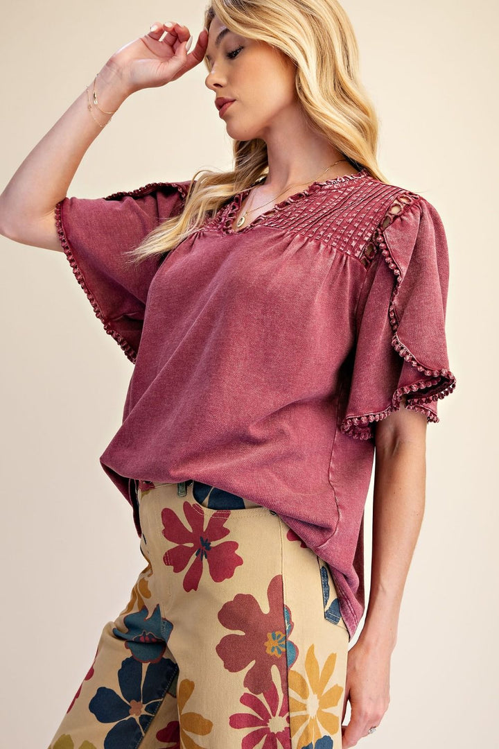 Cabernet Cotton Casual Top