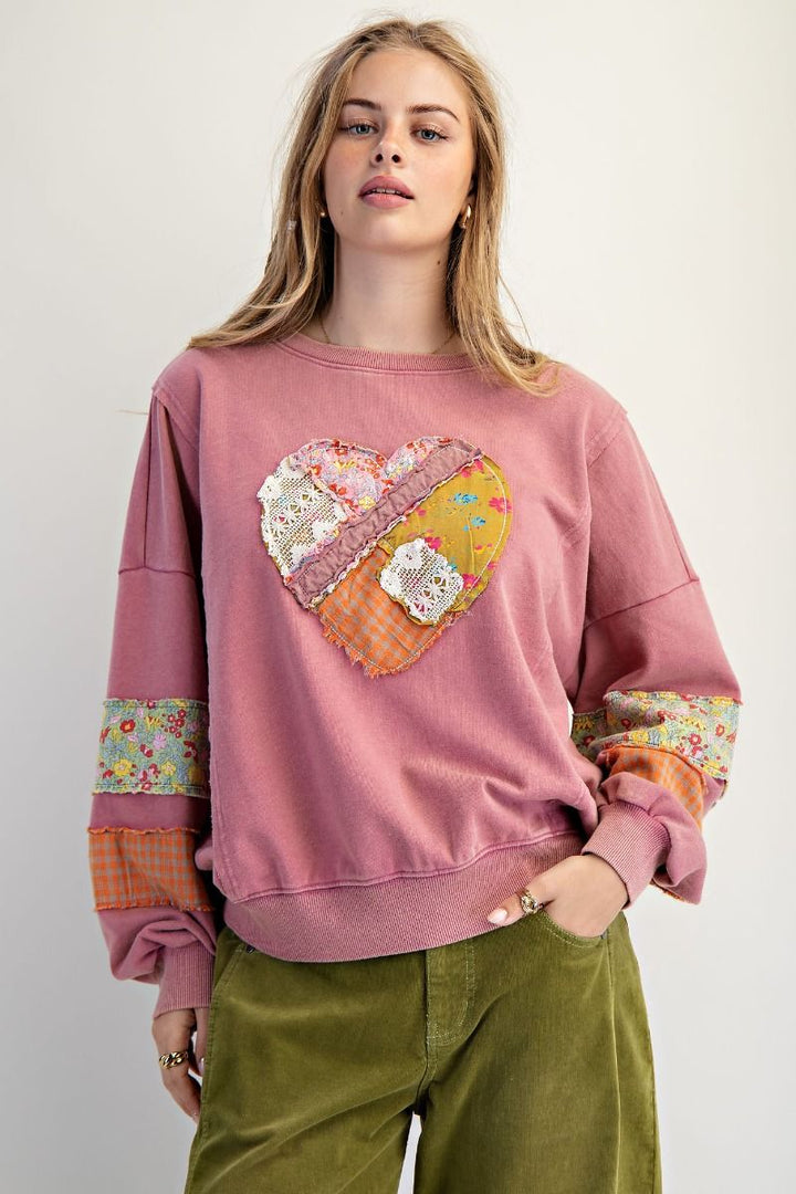 With Love Lipstick Pink Sweatshirt