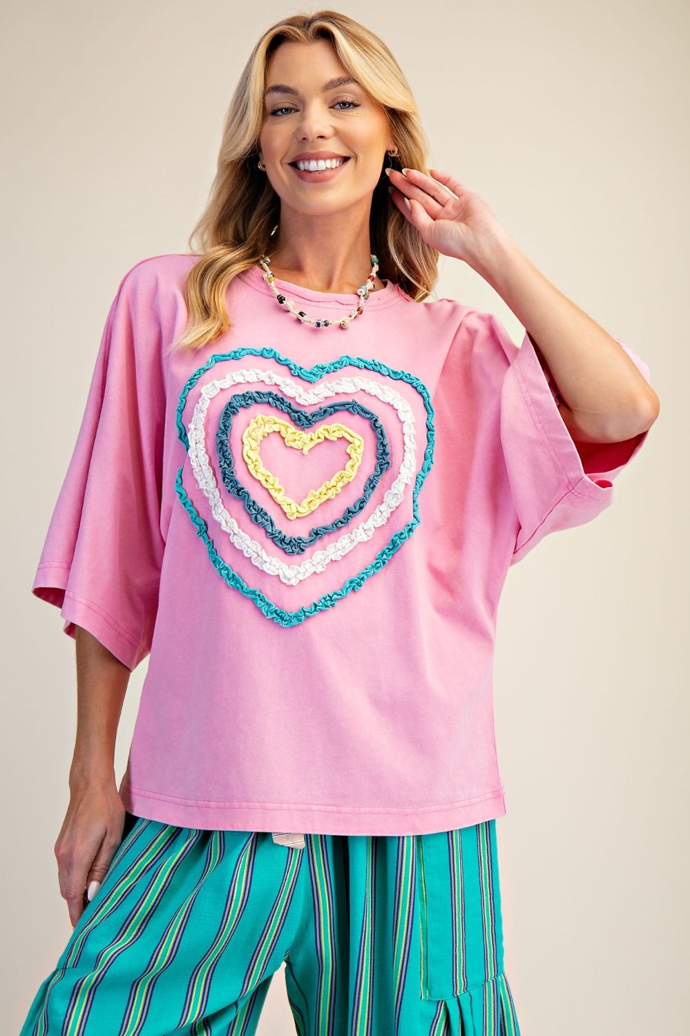 Bubblegum Heartbeat Casual Top