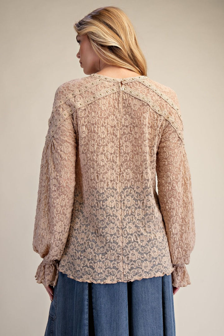 Golden Sands Sheer Blouse