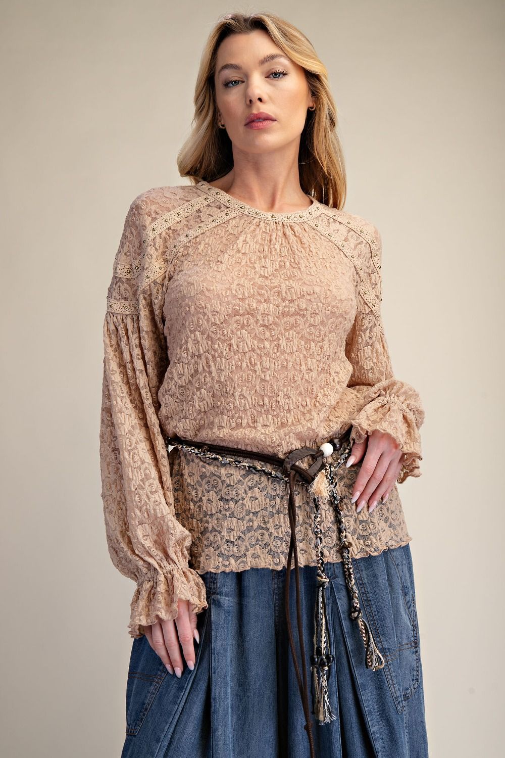Golden Sands Sheer Blouse