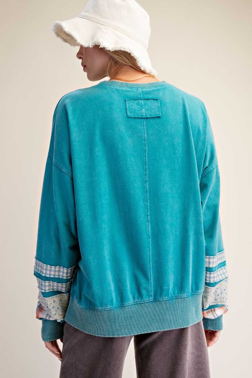 Teal Prairie Stripe Top