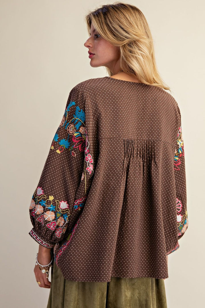 Wildflower Pop Poncho Blouse
