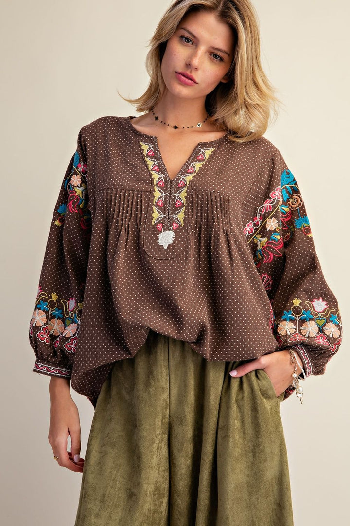Wildflower Pop Poncho Blouse