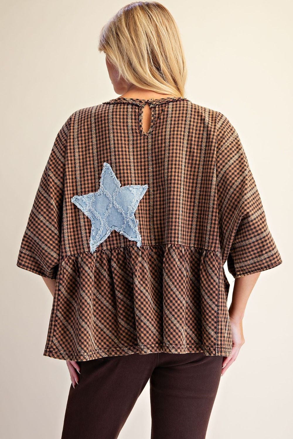 Starlit Gingham Blouse