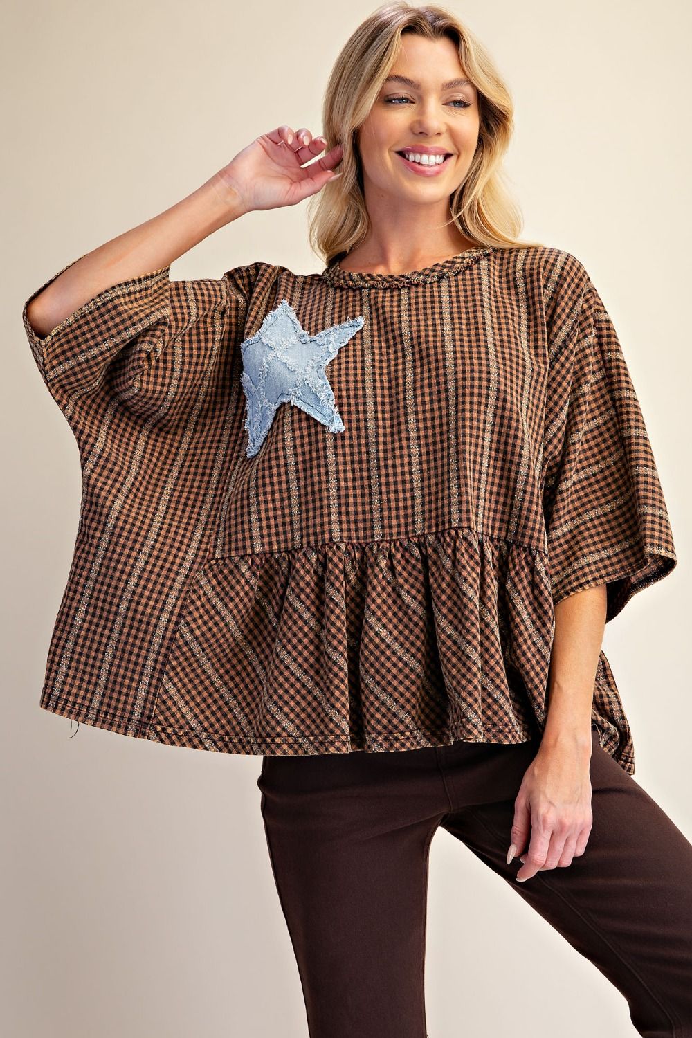 Starlit Gingham Blouse