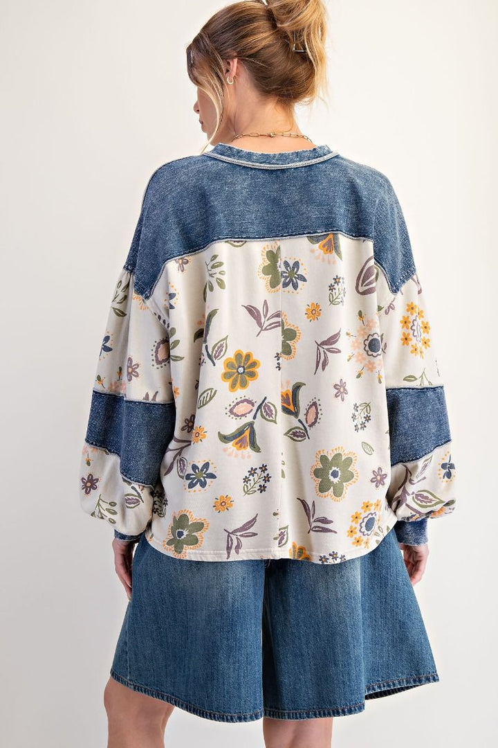 Navy Luxe Pastel Long Sleeve