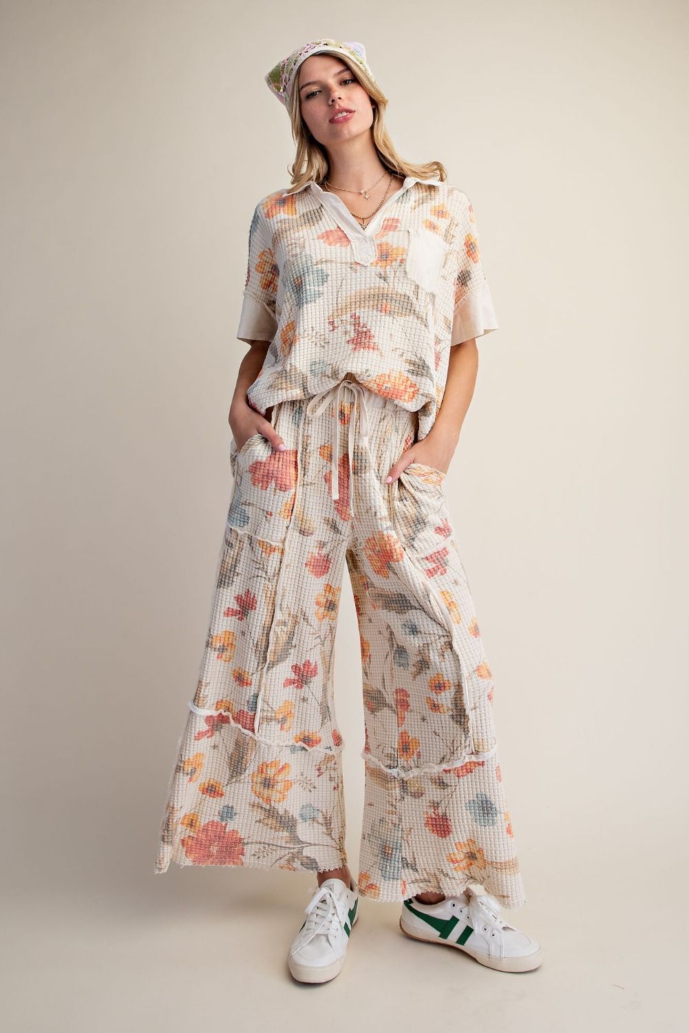 Flower Market Amber Waffle Pants