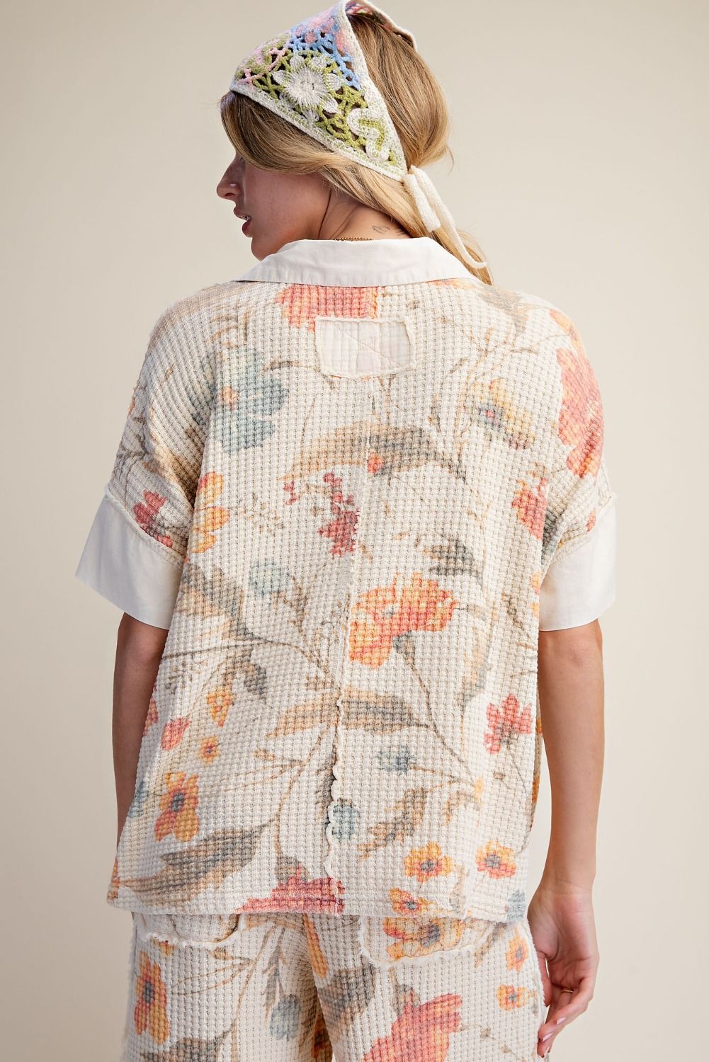 Flower Market Amber Waffle Top