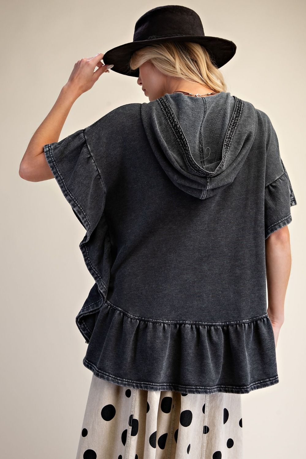 Slate Ridge Hooded Poncho Blouse