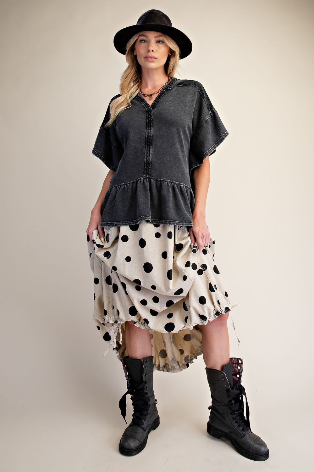 Slate Ridge Hooded Poncho Blouse
