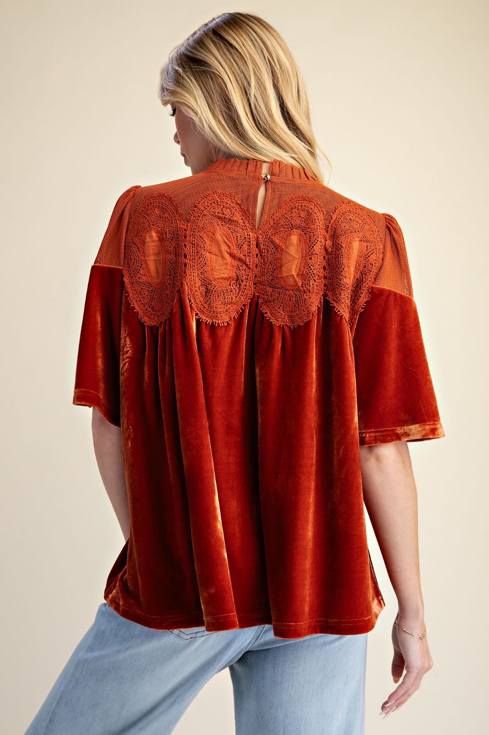 Saffron Velvet Blouse