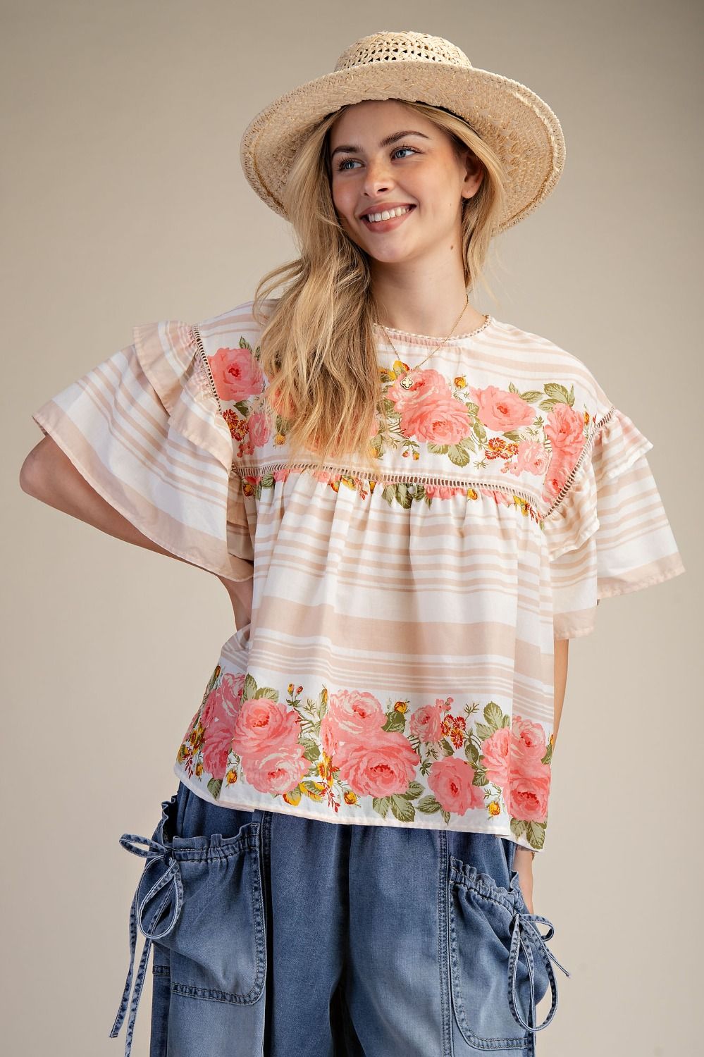 Blushing Rose Cotton Blouse