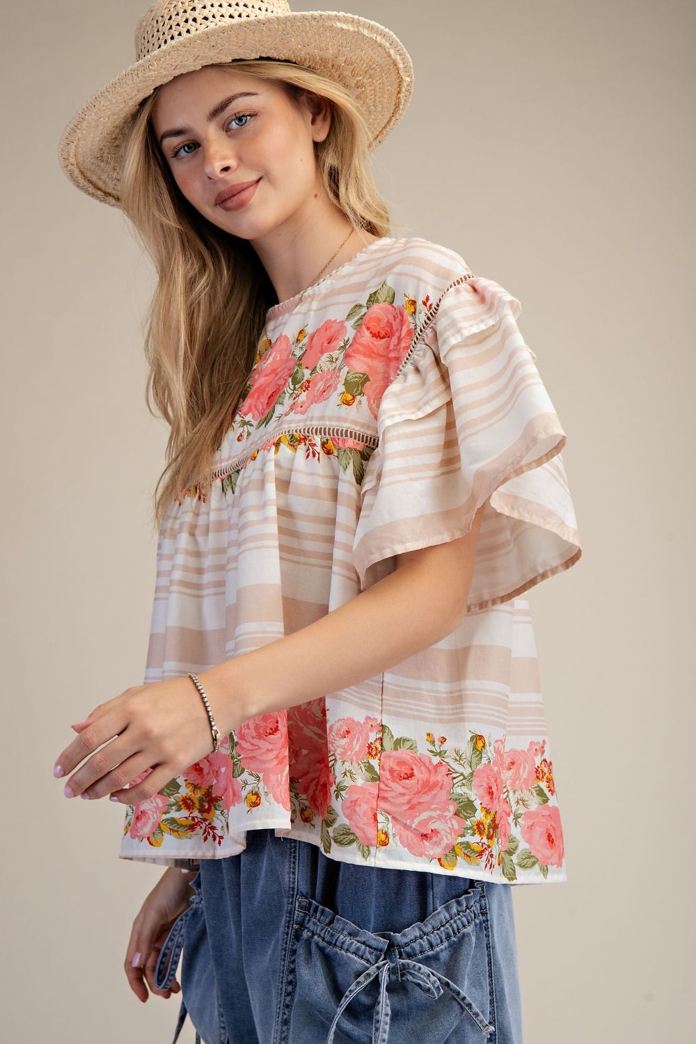 Blushing Rose Cotton Blouse