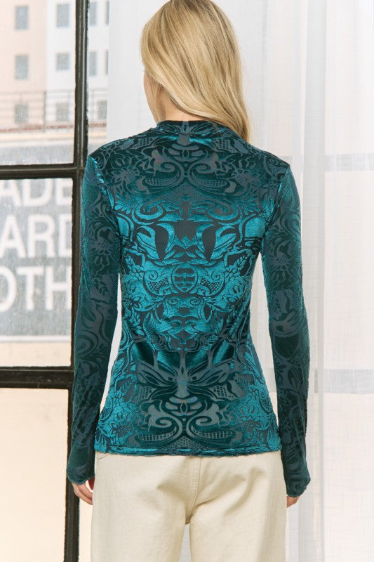 Ethereal Tide Teal Blouse