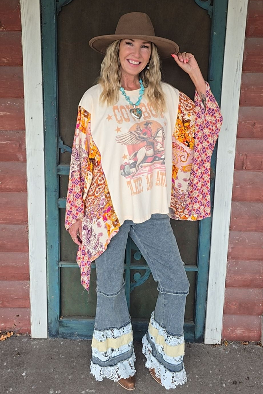 Take Me Away Poncho Blouse