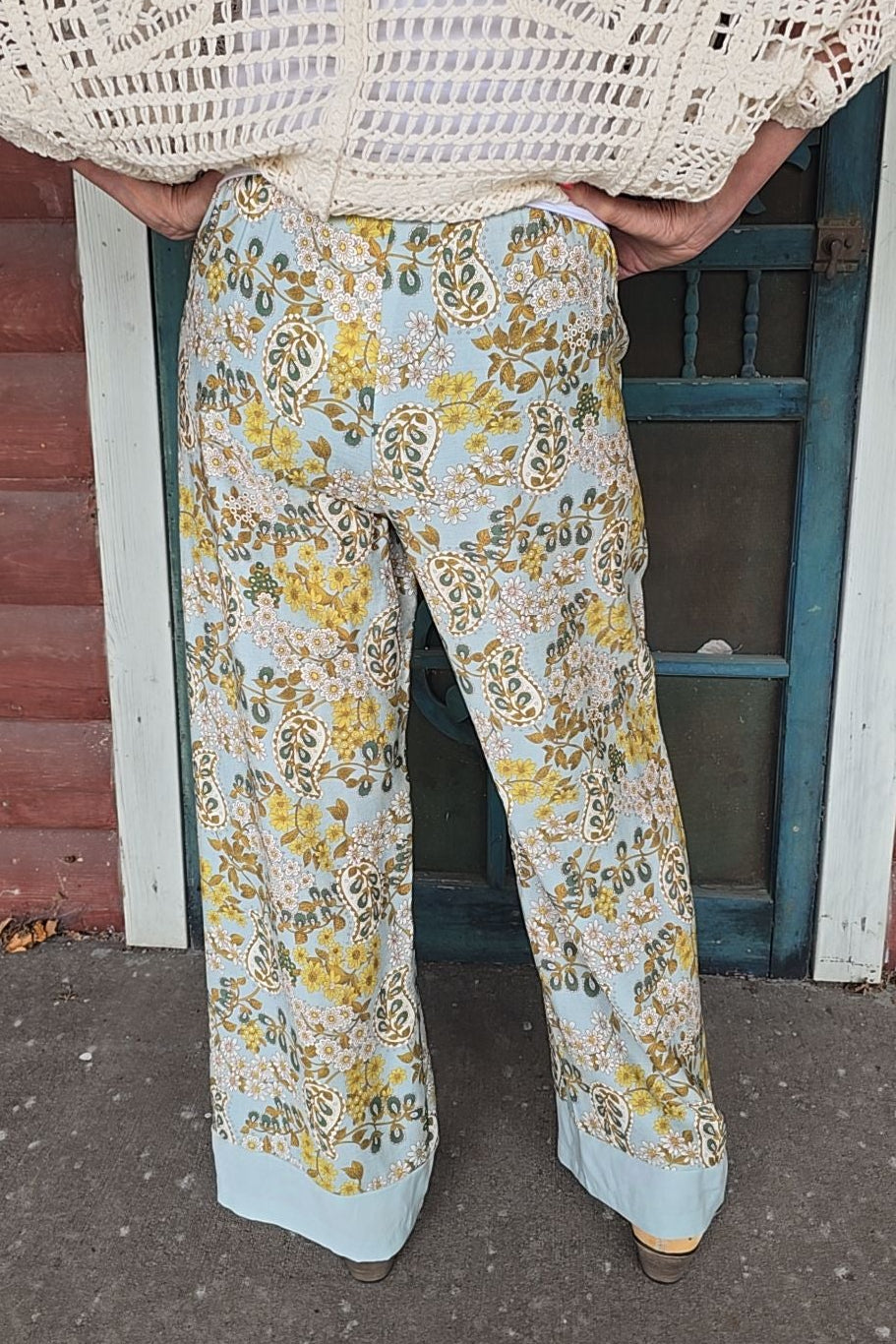 Golden Fern Floral Pants