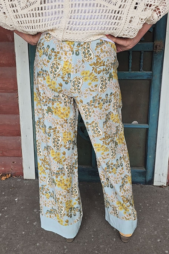 Golden Fern Floral Pants