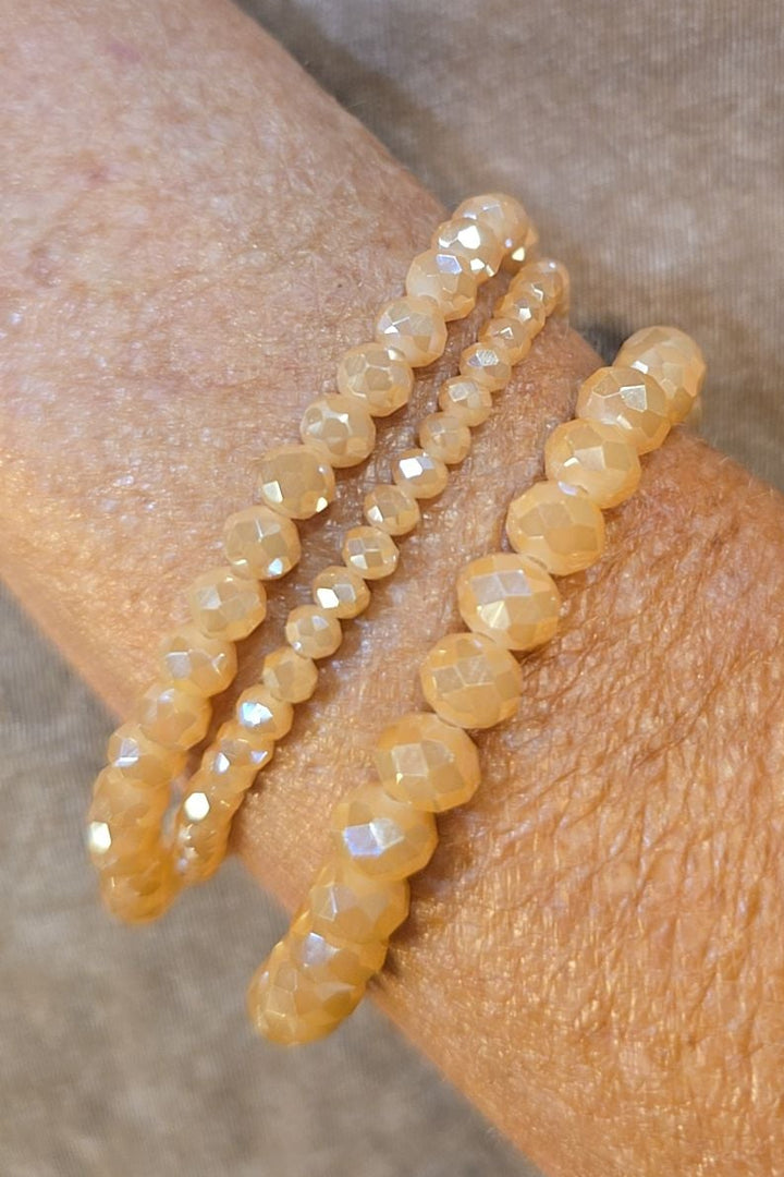 Sparkle And Shine Beige Bracelet Set