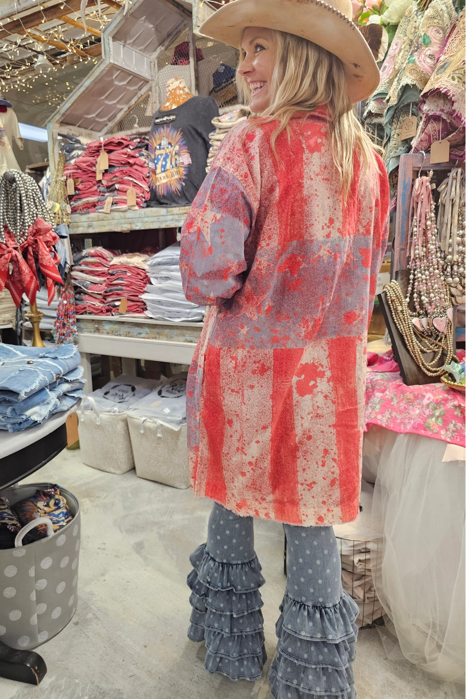 Firecracker Flare Shirt Dress