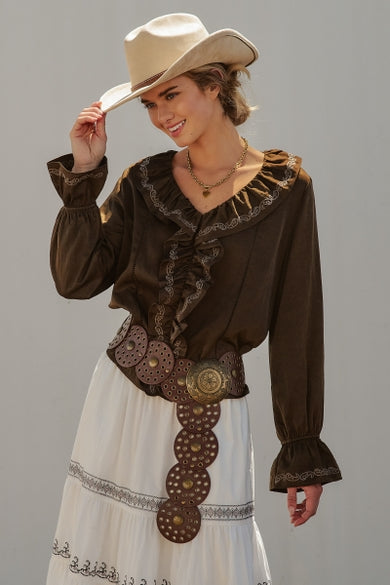 Rodeo Ready Ruffle Blouse