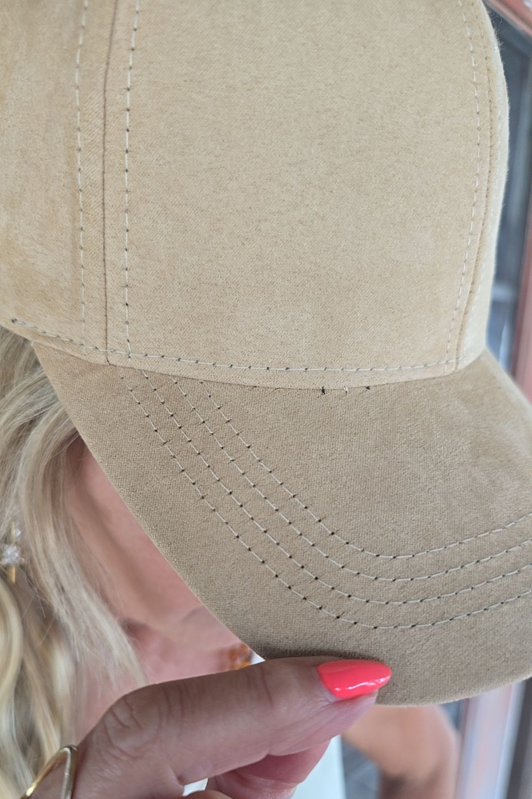 Sandstone Suede Baseball Cap