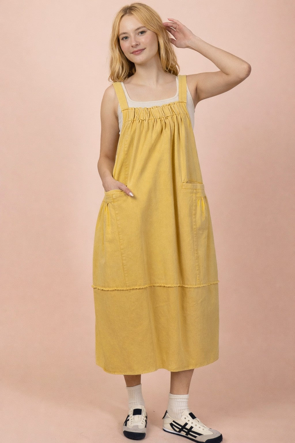 Lemon Drop Pocket Dress
