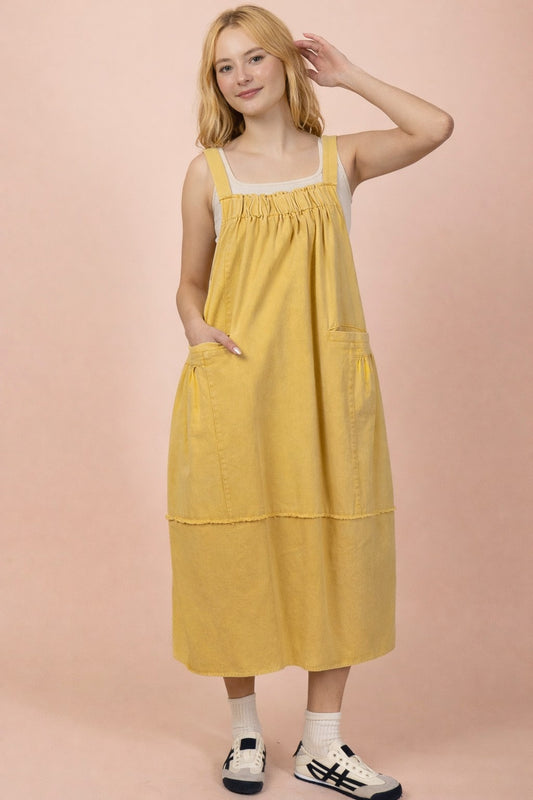 Lemon Drop Pocket Dress